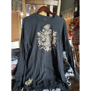 EPC CLUETT MENS THERMAL LONG SLEEVE SHIRT XXL VINTAGE Y2K BLACK ROCK